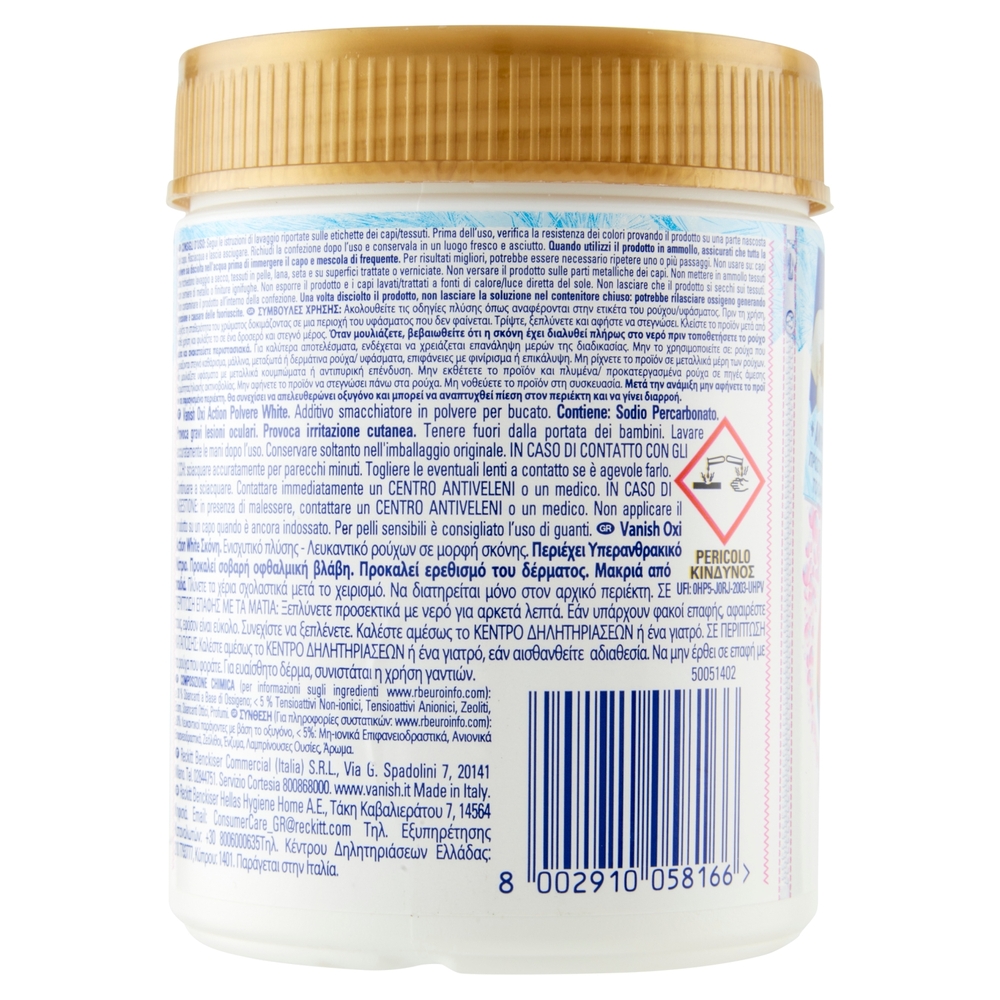 Vanish Polvere Bianco Splendente Smacchiatore bucato 500 gr